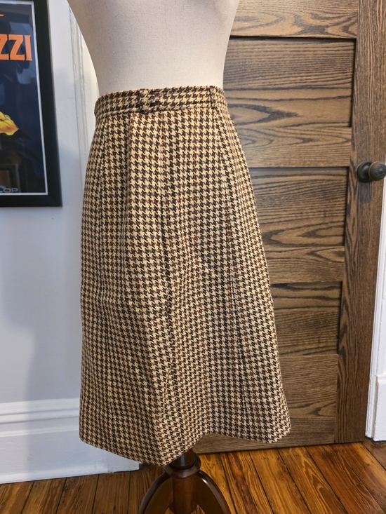 Dresses & Skirts - Vintage 1950s/1960s Wool Houndstooth A-Line Skirt